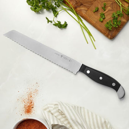 HENCKELS Statement Razor-Sharp 8-inch Bread Knife, Cake Knife, German Engineered Informed by 100+ Years of Mastery, Black
