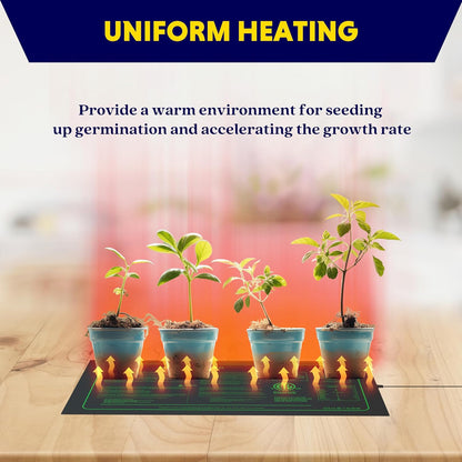 iPower Seedling Heat Mat Waterproof Durable Germination Station Warm Hydroponic Pad for Indoor Home Gardening Seed Starter