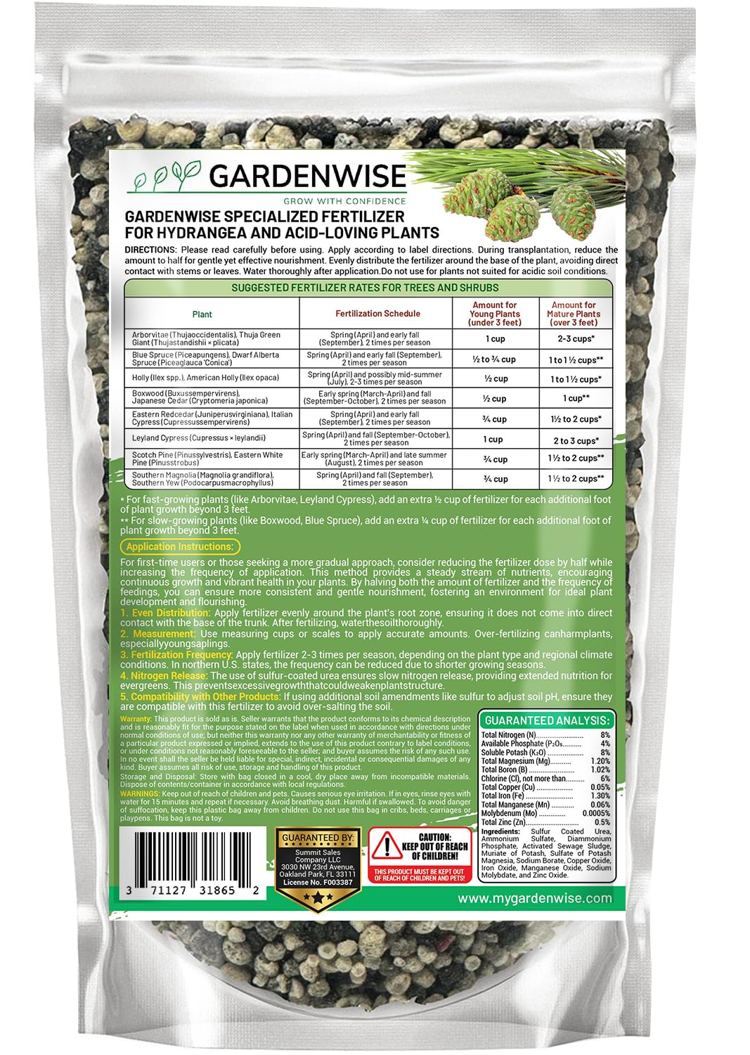 Evergreen Fertilizer – All-Purpose Granular Plant Food for Outdoor Trees and Shrubs, Azaleas, Magnolias, Pines & Arborvitae – Slow-Release Formula (1 Quart)