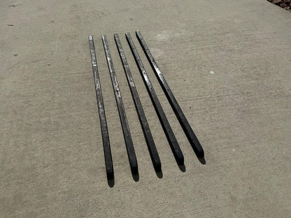 Sandbaggy Square Steel Concrete Form Stakes with Nail Holes - 5/8" Wide - Rust Resistant Coating - Removable, Reusable - Construction Grade Stakes (24 inch, 5)