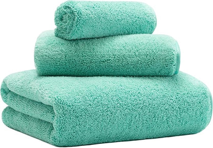 New Microfiber Bath Towel Set, 3 Piece, Oversize, Quick Dry, Lint Free, Includes Body, Hand and Face Towels
