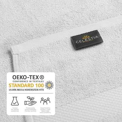 600 GSM 100% Cotton Bath Towels, White, Set of 2, Highly Absorbent, Plush, Soft, Quick Dry, 2 Pieces Combed Cotton Luxury Towels for Hotels, Spa, Salon, Bathroom, Dorm, Pack of 2