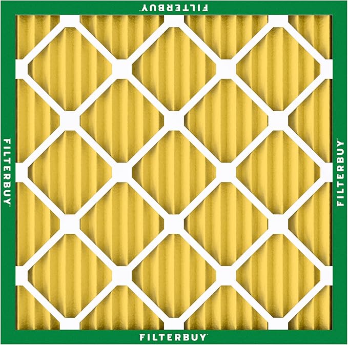 Filterbuy 24x24x1 Air Filter MERV 11 Superior Pet & Allergy Defense (4-Pack), Electrostatic Pleated HVAC AC Furnace Filters Replacement, Made in USA (Actual Size: 23.38 x 23.38 x 0.75)