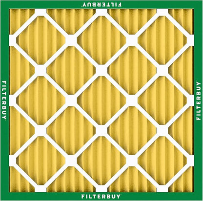 Filterbuy 24x24x1 Air Filter MERV 11 Superior Pet & Allergy Defense (4-Pack), Electrostatic Pleated HVAC AC Furnace Filters Replacement, Made in USA (Actual Size: 23.38 x 23.38 x 0.75)
