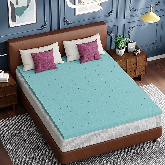 FDW | 8" Queen Mattress + 2" Cooling Mattress Topper | Gel Memory Foam | Medium Firm Feel | White | with Washable Cover for Cool Sleep and Pressure Relief | Bed in a Box, CertiPUR-US Certified