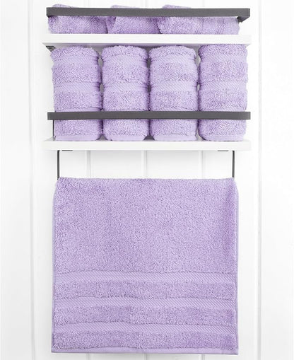 American Soft Linen Luxury Hand Towels for Bathroom, 600 GSM 100% Cotton Turkish 4 Piece Hand Towel Set, 600 GSM Hand Face Towels for Kitchen, Lilac Hand Towels