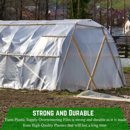 Farm Plastic Supply - Protective Clear Overwintering Plastic Film - Overwintering Film, 6 Mil Clear Plastic Film, Greenhouse Plastic, Durable Plastic Sheeting (4 Mil 40' x 100')