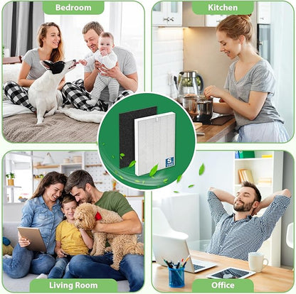 C545 True HEPA Replacement Filter S Compatible with Winix C545, Replace Part 1712-0096-00 and 2522-0058-00, 4 Pack H13 True HEPA Filter