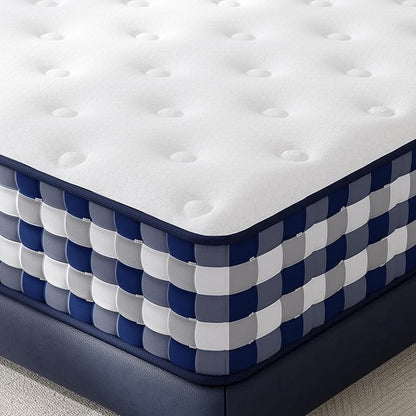 King Mattress 10 Inch, Hybrid Mattress in a Box, Soft & Comfortable Medium Firm, Motion Isolation, Pressure Relief, CertiPUR-US Certified (80"*76"*10")