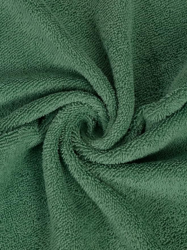 Casa Lino 4 Pack Hand Towels for Bathroom, 18"x28", 100% Cotton, Ultra Soft & Highly Absorbent, Premium Luxury Towels for Gym, Shower, Hotel, New Apartment Essentials, Green