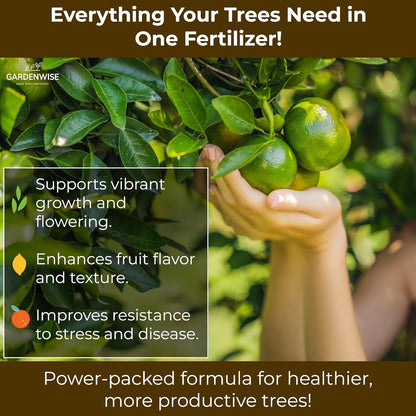 Professional Citrus Fertilizer + Vital Micronutrients; Perfect Balanced NPK for All Citrus; for Indoor and Outdoor Plants; Orange, Lime, Avocado and Lemon Tree Fertilizer (1/2 Quart)