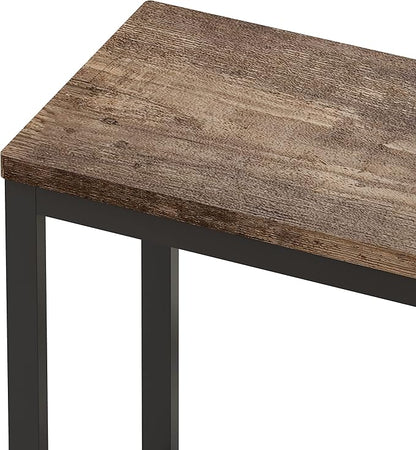 Harper & Bright Designs 4-Piece Dining Table Set, 60.2" L Solid Wood Dining Table with 3 Stools and Metal Frame for Kitchen Dining Room, Natural