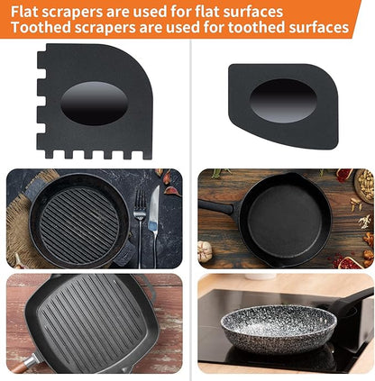 Chainmail Scrubber,Ergonomic Rugby Shape Desigs Cast Iron Cleaner Scrubber for Pan Pot Grill-Grill Scrubber Metal Scrub Sponge Skillet, Oven, Griddle, Wok Cleaning Brush