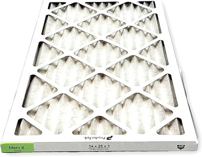 Proairtek AF14251M08SWH Model 14x25x1 Pack of 4 Air Filters, MERV 8; Ideal for Anyone Wanting Clean, Crisp Air in Their Home
