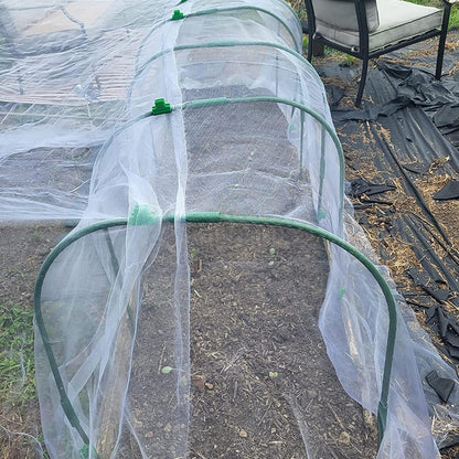 Garden Hoops Grow Tunnel for Raised Beds, 6 Sets 25.6" x 31.5" Rust-Proof Steel Greenhouse Hoops, Plant Support Garden Stakes Frame for Garden Fabric, Row Cover, Garden Netting