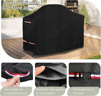 64 Inch Large Green Egg Big Grill Table Cover, Kamado Ceramic BBQ Grill Cover, Waterproof Heavy Duty Outdoor Grill Cover, BBQ Cover, Grill Cart Cover