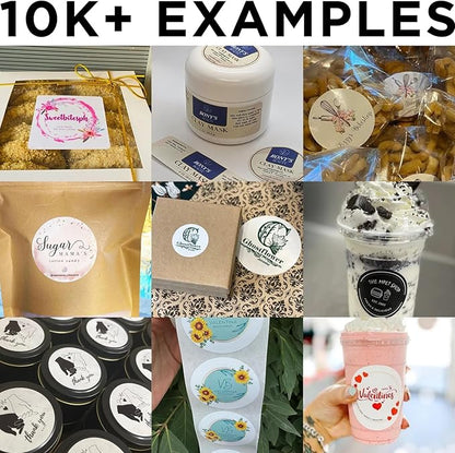 Personalized Custom Stickers - Labels With Any Design, Image, Logo, Text for Business, Thank You Labels (Circle, 1.5"x1.5", 100 Labels)