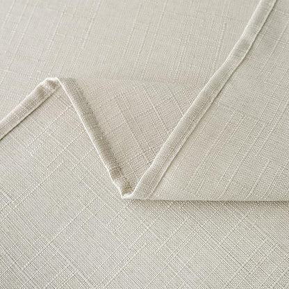 NLMUVW Linen Tablecloth for Rectangle Table 120 Inch, Textured Table Cloth 8 FT Water Resistant Farmhouse for Kitchen Dining Party, 54 x 120 Inch