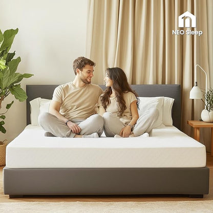 Neo Sleep 12 Inch Cal King Medium Firm Cooling Gel Memory Foam Mattress for Cool Sleep Pressure Relieving CertiPUR-US Certified Foam, Mattress in a Box Fiberglass Free (California King, 12 in)