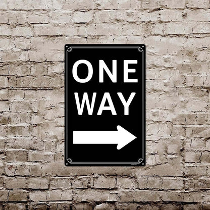 12x16" One Way" with Left Arrow - High-Intensity Aluminum Parking Lot Sign, Weatherproof & Fade-Resistant, Ideal for Outdoor & Indoor Use - Curbside Sign