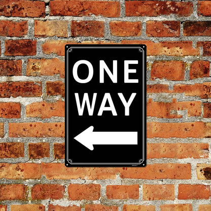8x12" One Way" with Right Arrow - High-Intensity Aluminum Parking Lot Sign, Weatherproof & Fade-Resistant, Ideal for Outdoor & Indoor Use - Curbside Sign