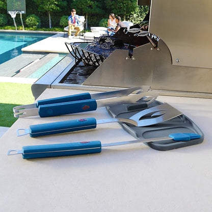Ignite Grilling Trivet – 100% Non-Slip Silicone BBQ Mat – Reusable Tool Holder for Tongs, Spatula & Basting Brush – Keeps Grill Clean & Organized – Easy to Wash