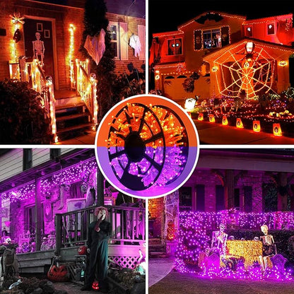 JMEXSUSS 500LED Orange Purple String Lights