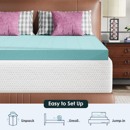 PayLessHere 6 inch Full Mattress Gel Memory Foam Mattress for Cool Sleep + 3 Inch Gel Memory Foam Topper Set,CertiPUR-US Certified (Full)