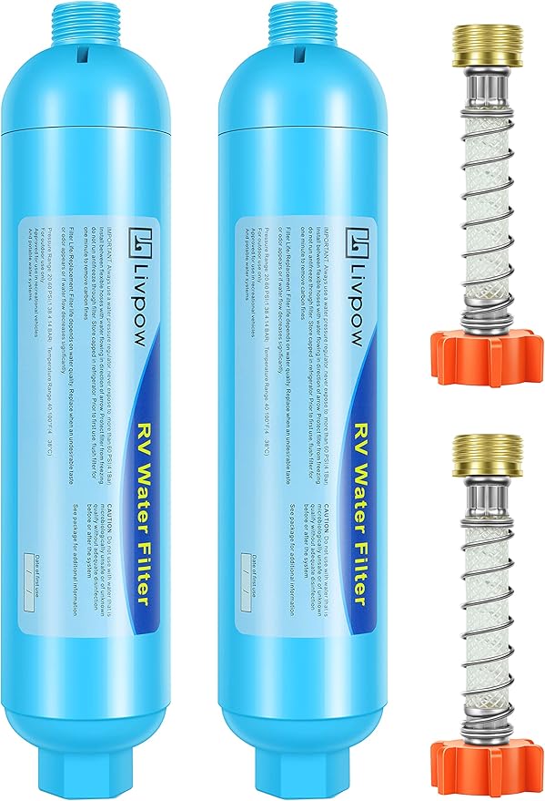RV Water Filter and Hose Kit 2 Pack