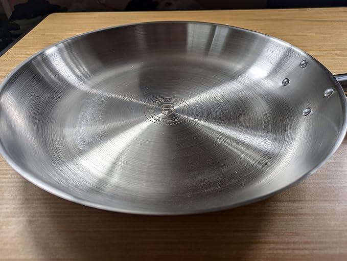 Shawnee 12-Inch Tri-Ply Stainless Steel Frying Pan – Induction & Oven Safe to 500°F – Professional Chef Skillet with Stay-Cool Handle