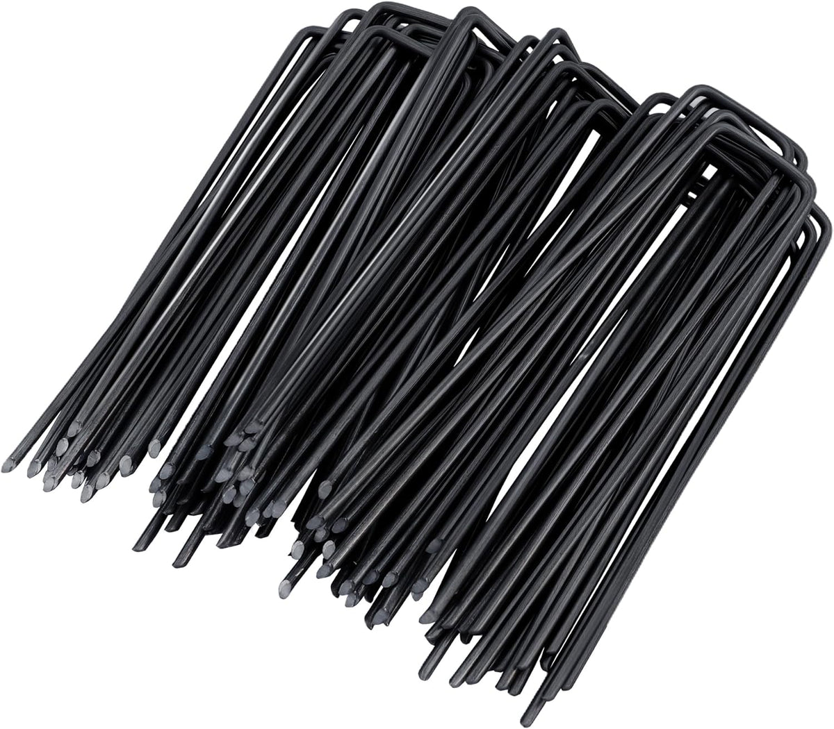 150 Pack Landscape Staples,6 Inch 11 Gauge Steel Garden Stakes,U Shaped Garden Staples,Heavy Duty Yard Stakes,Ground Stake for Securing Yard Lawn,Weed Barrier Fabric,Ground Cover