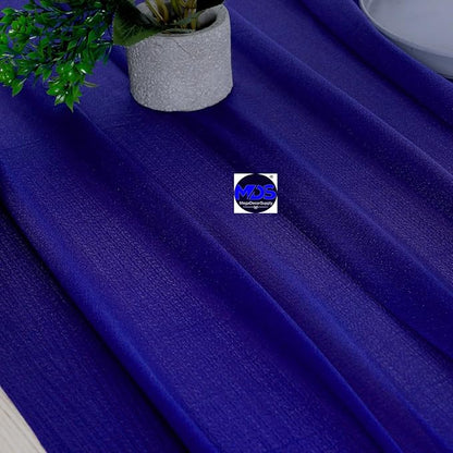 MDS Halloween Chiffon Table Runner - 12 Pack, 29 x 170 Inches, 14ft Each - Sheer Spooky Table Runners for Haunted House Parties, Trick-or-Treat Tables, Witchy Décor, Wedding & Events - Royal Blue