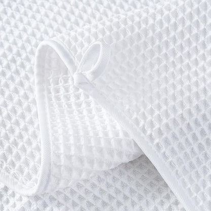 Microfiber Waffle Bath Towels, 4 Pieces, Soft, Absorbent, Fast Drying, Lint Free (White)