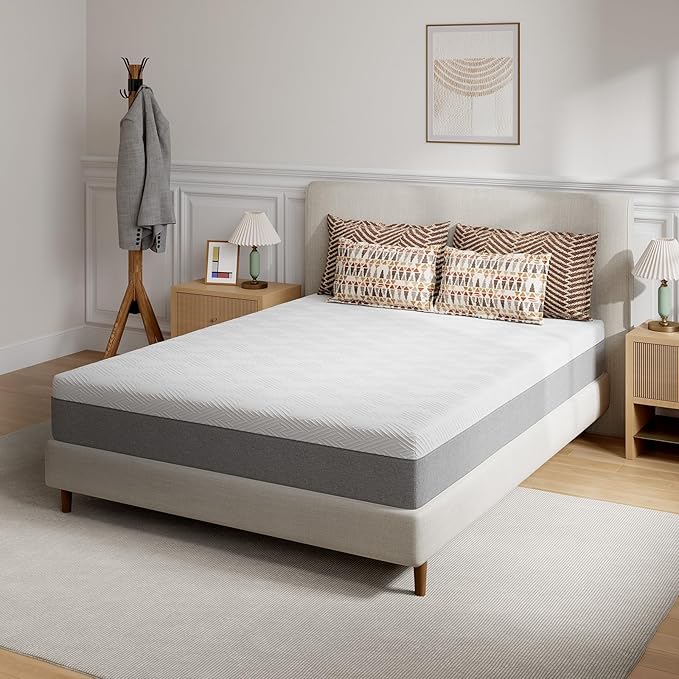 Novilla 10 Inch Twin XL Mattress, Gel Memory Foam Mattress Twin XL Size in a Box with Comfort Foam for Back Pain Relief & Body Support & Cool Night Sleep, CertiPUR-US Certified