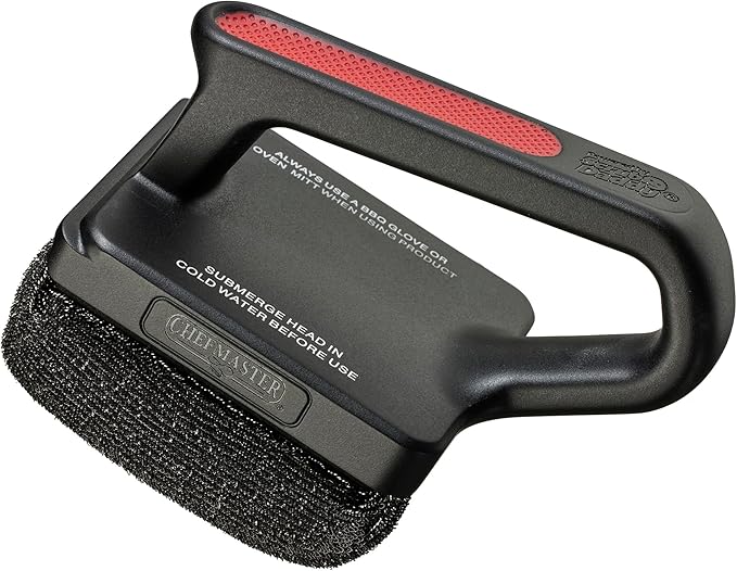 Chef Master Grill Brush Bristle Free Powered by ScrubDaddy, Steam Clean Grill Brush for Blackstone Grill, Flat Top Griddle & Skillet, Porcelain, Weber Gas, Charcoal Grill for Diner & Restaurant -90016