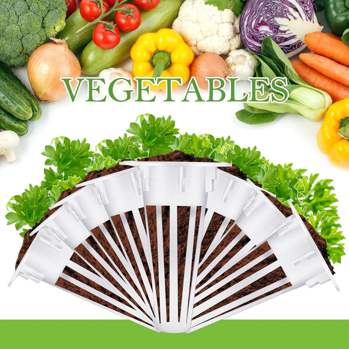 Cunhill 100 Pcs Hydroponic Growing Kit Include 50 Pcs Plant Replacement Basket Containers and 50 Pcs Seed Pot Label Compatible with Hydroponic Growing System(0.5 Inch,White)