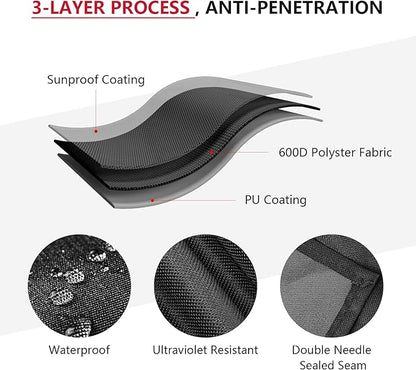 Grill Cover for Pit Boss Austin XL,Rancher XL,1000/1100/1150 Series,Z Grill 1000 Series,All-Weather Outdoor Heavy Duty 600D Waterproof Pitboss Smoker Cover for 1000SC,1000Sq,1000SC2 Pellet Grill,Black