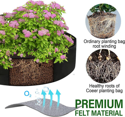 50 Gallon Plant Grow Bags, Large Fabric Raised Garden Bed with Handles, Durable Garden Beds Planters Aeration Gardening Container to Grow Vegetables for Outdoor Plants
