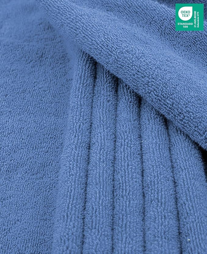 American Soft Linen Oversized Bath Sheet 40x80 Extra Large for Bathroom, 600 GSM 100% Cotton Turkish Jumbo Bathsheet Towels for Adults, Electric Blue Bath Sheet