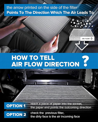 PHILTOP Cabin Air Filter, Replacement for CF10553, Frontier 2015-2019, Pathfinder 2005-2012, Xterra 2005-2015, Premium ACF005 Cabin Filter with Activated Carbon Filter Up Dust Pollen Odor