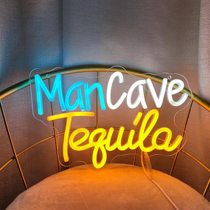 Tequila Neon Signs for Man Cave LED Signs for Man Cave Neon, Bar Sign LED Signs for Room Men Home Beer Bar Bedroom Restaurant Cafe Bistro Club Party Decorations Home Bar Store, 12.5" x 8.2"