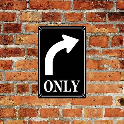12x16" Left Turn Only Arrow Signs - High-Intensity Aluminum Parking Lot Sign, Weatherproof & Fade-Resistant, Ideal for Outdoor & Indoor Use - Curbside Sign