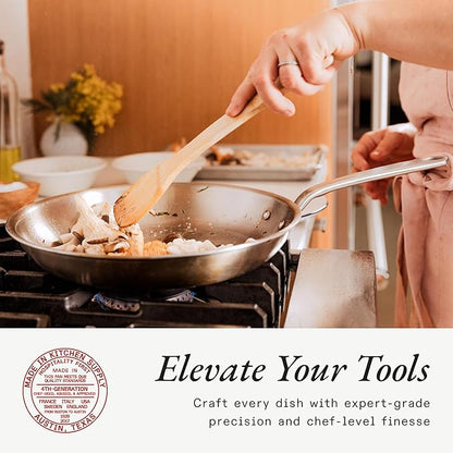 Made In Cookware - 12-Inch Stainless Steel Frying Pan - 5 Ply Stainless Clad - Professional Cookware - Crafted in Italy - Induction Compatible