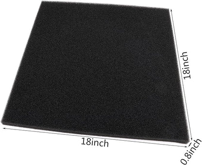 Aquarium Filter Bio Sponge Pad, Foam Sponges Filter Media, Cut fit it Filter Accessories for Fish Tanks and Ponds (18"x18"x0.8" (50PPI) 1 Pack)