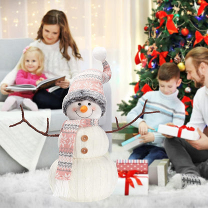 Christmas 2025 Animated Snowman Decorations, Xmas Handmade Plush Ornaments for Indoor, Home and Holiday, Present for Family and Friends