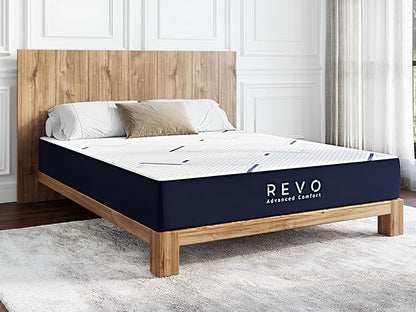 REVO SLEEP Gel Memory Foam Mattress, 10-Inch Queen – Cooling Gel Foam Bed with Contouring Support, Pressure Relief & Breathable Comfort – Balanced Feel for All Sleepers