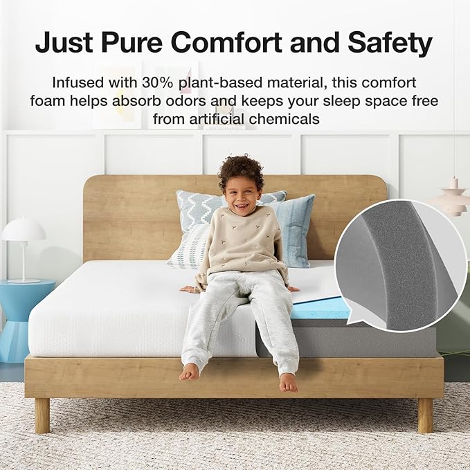 Novilla 6 Inch King Size Mattress in a Box, King Gel Memory Foam Mattress with Comfort Foam for Cooling Night Sleep, Comfort Support and Pressure Relief, CertiPUR-US Certified