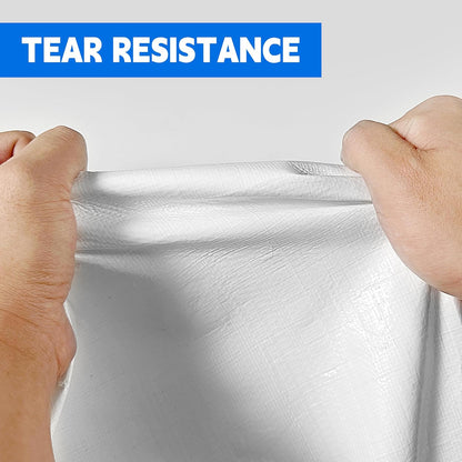 Tarp 10x20(2packs) ft Heavy Duty 12mil 100% Waterproof High Durability Multipurpose,Uv Resistant,White Tarp Suitable for Swimming Pools, Boats, Camping, Courtyards, Etc -by MVPNET