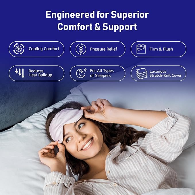 REVO SLEEP Gel Memory Foam Mattress, 8-Inch Queen – Cooling, Supportive Gel Foam Mattress for Pressure Relief and Breathable Comfort – Compact Profile, Big Comfort