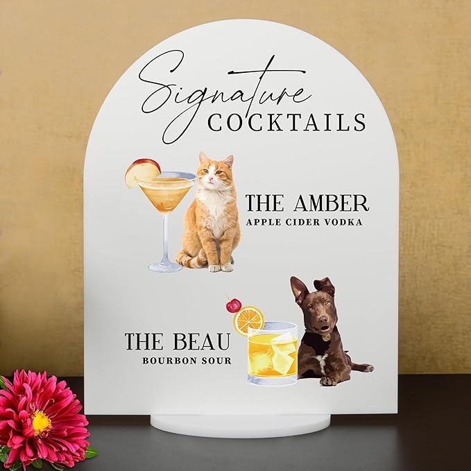 Pet Signature Drink Wedding Signs